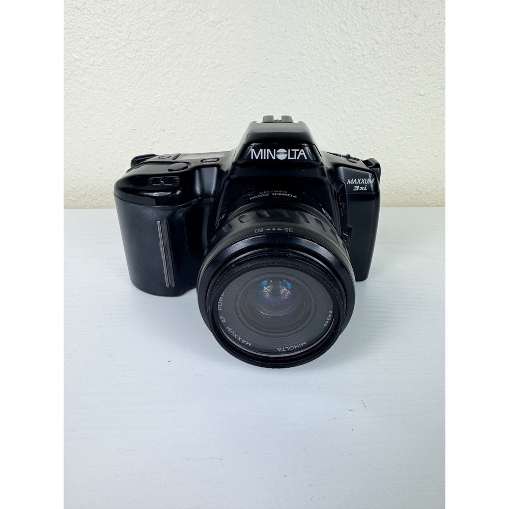 Minolta Maxxum 3xi 35mm‎ Film Camera AF 35-80mm Lens + Skylight Filter Untested